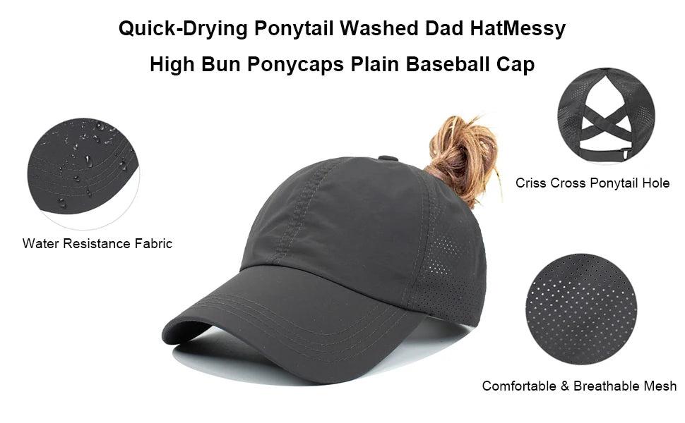 Ponytail Snapback Hat