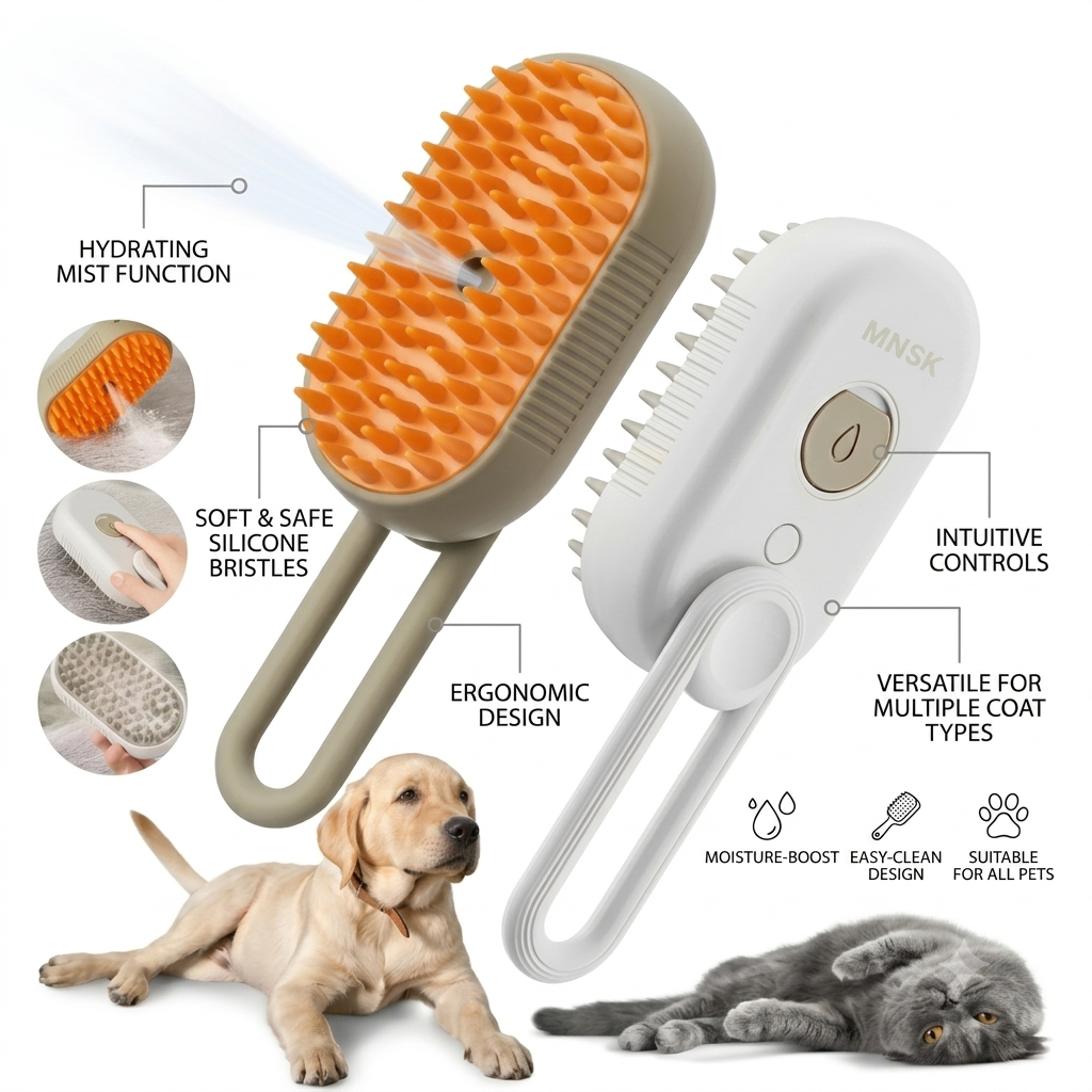 3-in-1 Steaming Pet Brush