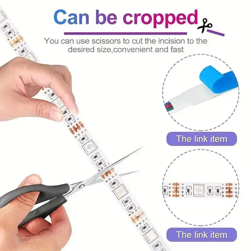 2835 RGB LED Strip Lights 5V USB Lights IR Remote Control Flexible Ribbon Tape For Computer PC TV Backlight Bar Birthday Decor
