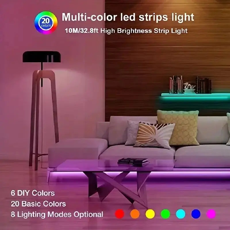 2835 RGB LED Strip Lights 5V USB Lights IR Remote Control Flexible Ribbon Tape For Computer PC TV Backlight Bar Birthday Decor