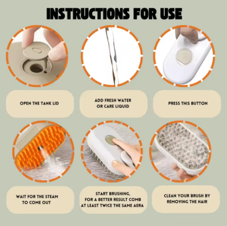 3-in-1 Steaming Pet Brush